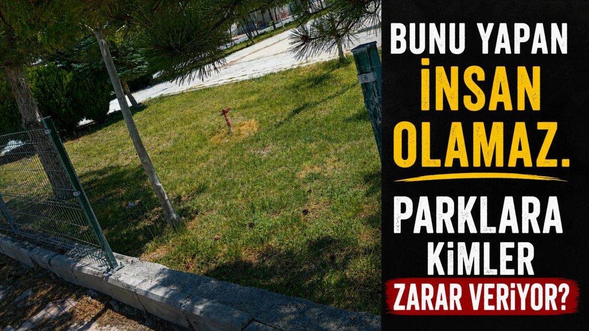 Bunu Yapan İnsan Olamaz! Eskil&rsquo;de Parklar Kimliği Belirsiz Kişilerce Tahrip Ediliyor