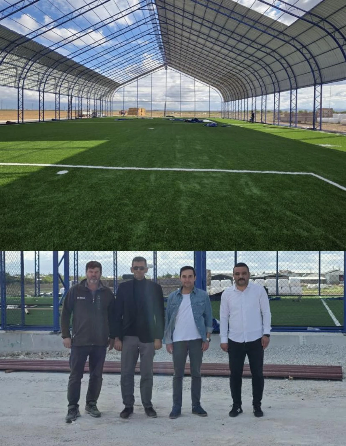 Kökez köyün kapalı halı sahası tamamlanmak üzere