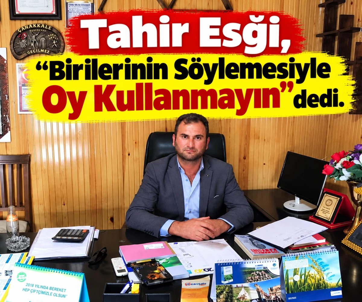 Tahir Esği&rsquo;den Ziraat Odası Se&ccedil;imleri &Ouml;ncesi &Ccedil;ağrı