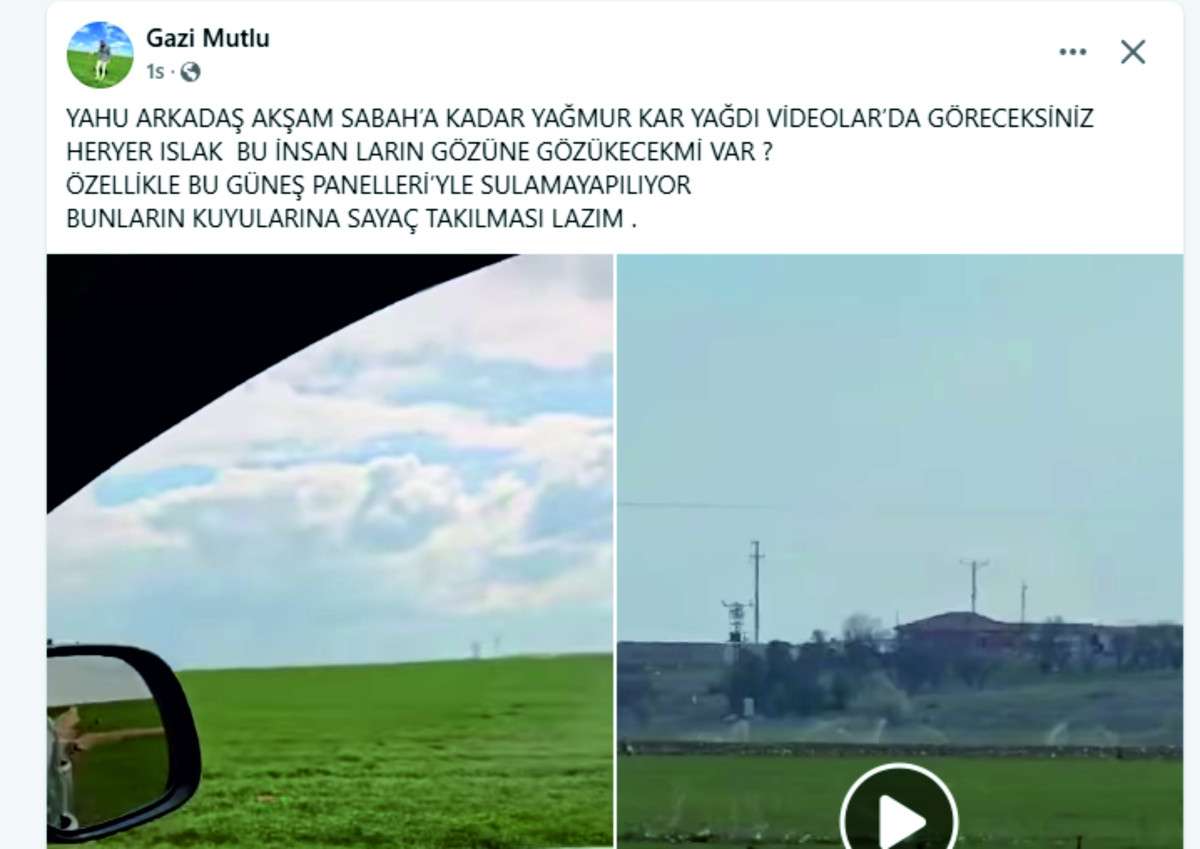 Ziraat Odası Başkanı Gazi Mutlu'dan Bilinçsiz Sulamaya Sert Tepki